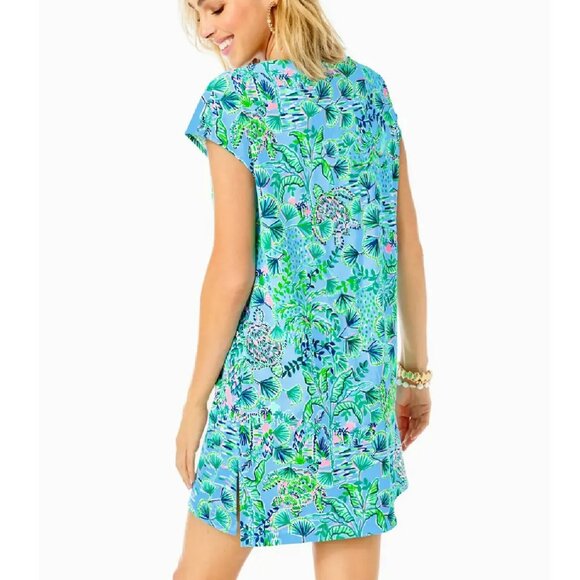 Lilly Pulitzer Talli Beach Coverup Dress in Mosaic Shells Engineer Size Medium - Picture 2 of 3